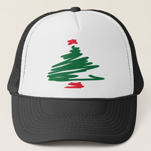Weihnachtsbaum Truckerkappe (Vorderseite)