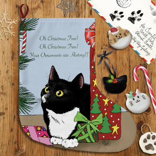 Weihnachtsbaum Tuxedo Cat Großer Weihnachtsstrumpf