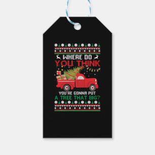 Weihnachtsbaum Ugly Christmas Sweater Geschenkanhänger