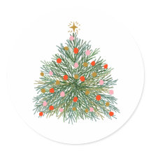 Weihnachtsbaum-Umschlag-Siegel-Aufkleber im Mid-Ce