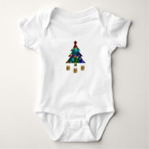 Weihnachtsbaum und Geschenke Baby-Body