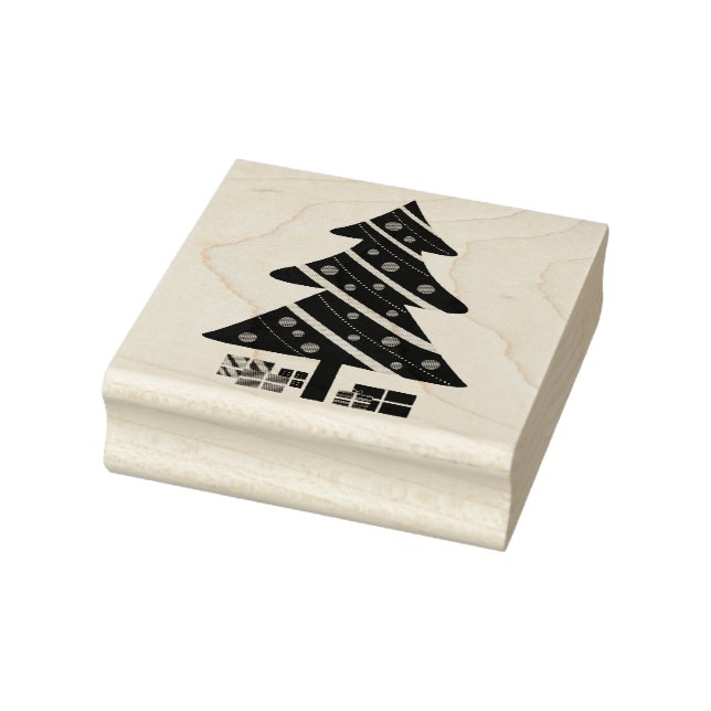Weihnachtsbaum und Geschenke Gummistempel (Stempel)