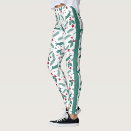 Weihnachtsbaum und Hirschmuster Leggings