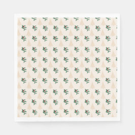 Weihnachtsbaum und Holly in Cream Paper Napkins Serviette
