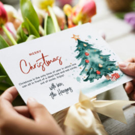 Weihnachtsbaum und präsentiert frohe Weihnachten