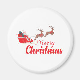 Weihnachtsbaum und Rentiere Magnet