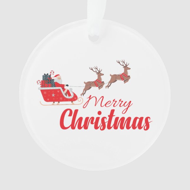 Weihnachtsbaum und Rentiere Ornament (Vorderseite)