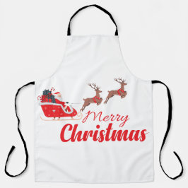 Weihnachtsbaum und Rentiere Schürze