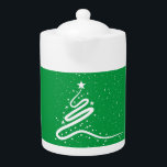 Weihnachtsbaum und Schneefall<br><div class="desc">Weihnachtsbaum und Schneefall Teekanne Zuhause & Wohnen > Küche & Dining > Trinkbehälter > Teekanne</div>