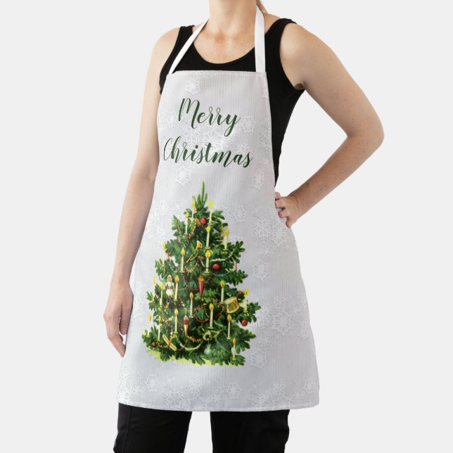 Weihnachtsbaum und Schneeflocken Schürze (InSitu)