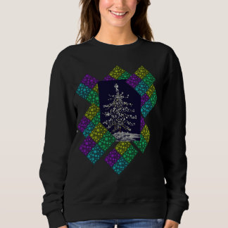 Weihnachtsbaum und Schneeflocken Sweatshirt