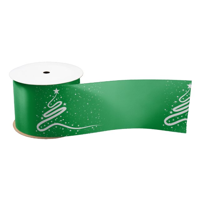 Weihnachtsbaum und Snowfall Satin Ribbon Satinband (Spule)