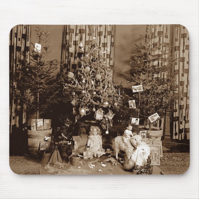 Weihnachtsbaum und Spielzeug Circa 1900 Mousepad F (Vorne)
