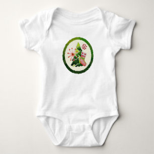 Weihnachtsbaum und Strumpf Whimsey Baby Strampler