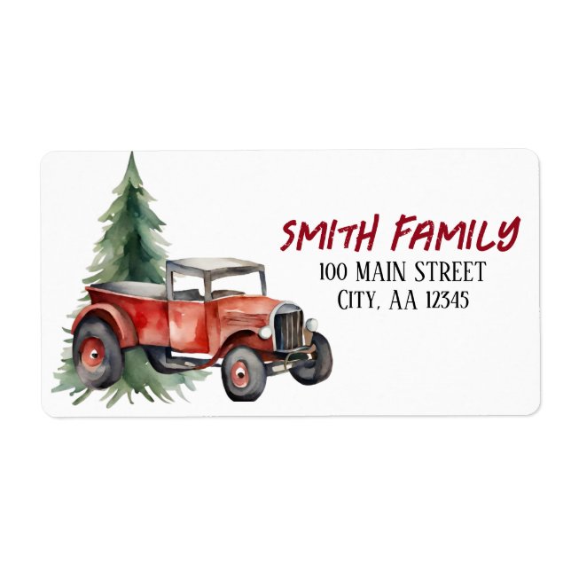 Weihnachtsbaum und Vintager LKW (Vorne)