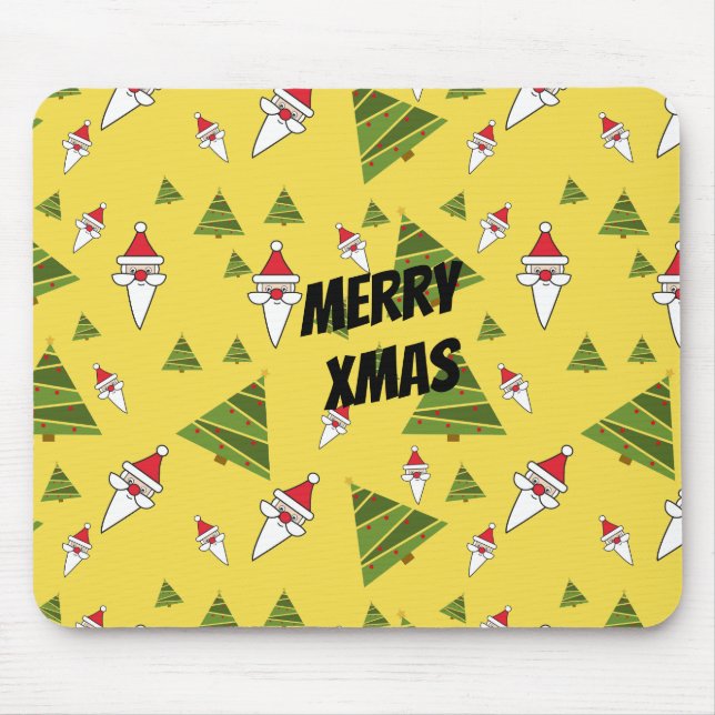 Weihnachtsbaum und Weihnachtsbaum anpassen Mousepad (Vorne)