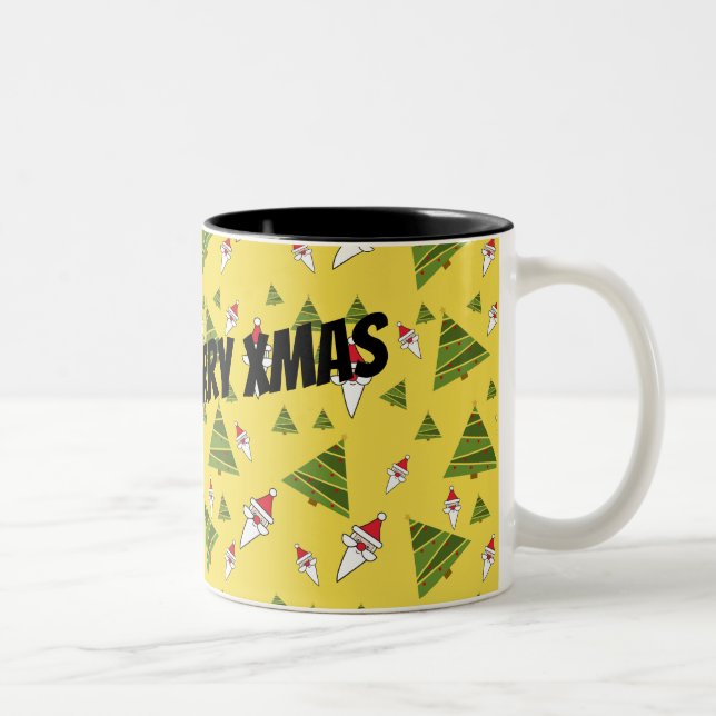 Weihnachtsbaum und Weihnachtsbaum anpassen, Zweifarbige Tasse (Rechts)