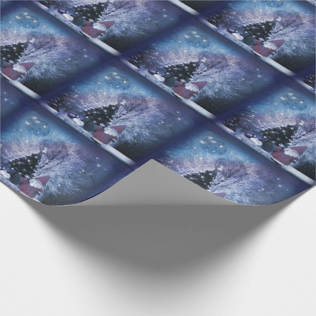 Weihnachtsbaum und Weihnachtsbaum Geschenkpapier (Ecke)