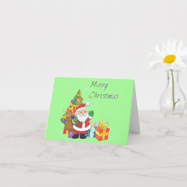 Weihnachtsbaum und Weihnachtsgrün Karte (Kleines Gewächs)