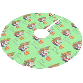 Weihnachtsbaum und Weihnachtsgrün Polyester Weihnachtsbaumdecke