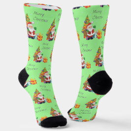 Weihnachtsbaum und Weihnachtsgrün Socken