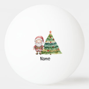 Weihnachtsbaum und Weihnachtsmann für den Spieler Tischtennisball