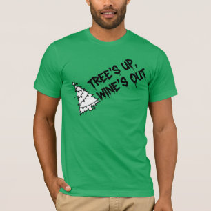 Weihnachtsbaum und Wein Design T-Shirt