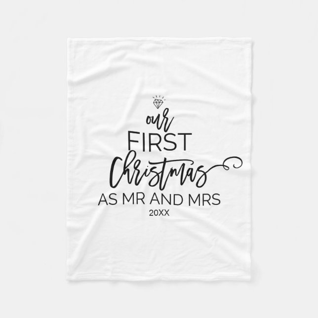 Weihnachtsbaum Unsere ersten Weihnachten als Mr. u Fleecedecke (Vorderseite)