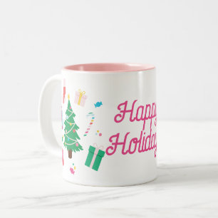 Weihnachtsbaum-Urlaub Zweifarbige Tasse