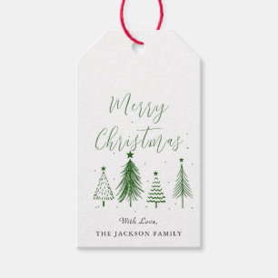 Weihnachtsbaum Vector Frohe Weihnachten Geschenkanhänger