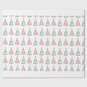 Weihnachtsbaum-Verpackungspapier Geschenkpapier