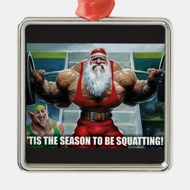 Weihnachtsbaum-Verzierung - für Bodybuilding Ornament Aus Metall (Vorne)