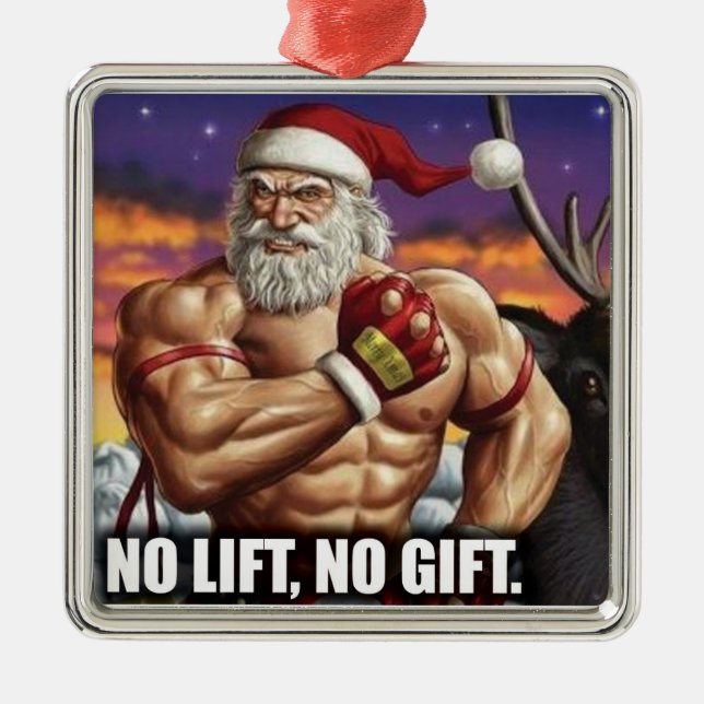 Weihnachtsbaum-Verzierung - für Bodybuilding Ornament Aus Metall (Vorne)