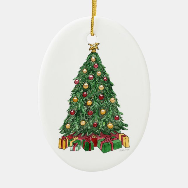 Weihnachtsbaum-Verzierung Keramik Ornament (Vorne)