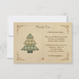 Weihnachtsbaum Vielen Dank Note Card Dankeskarte