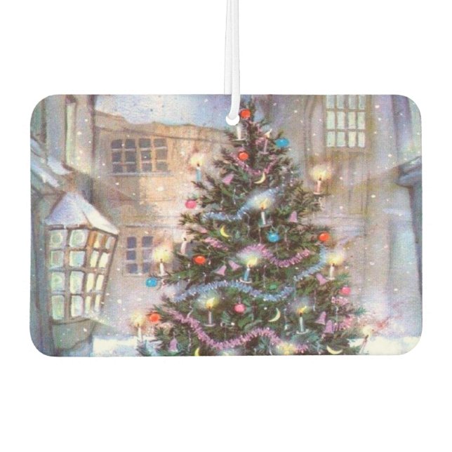 Weihnachtsbaum Vintag Autolufterfrischer (Vorderseite)