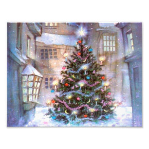 Weihnachtsbaum Vintag Fotodruck