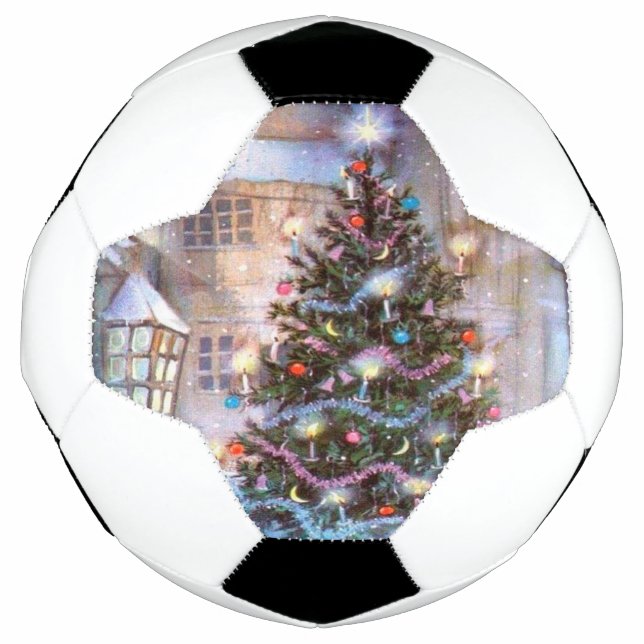 Weihnachtsbaum Vintag Fußball (Vorderseite)