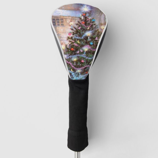 Weihnachtsbaum Vintag Golf Headcover (Vorderseite)