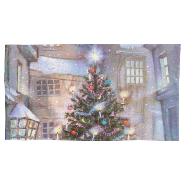 Weihnachtsbaum Vintag Kissenbezug (Vorderseite)