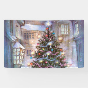 Weihnachtsbaum Vintage Banner