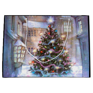 Weihnachtsbaum Vintage Große Geschenktüte