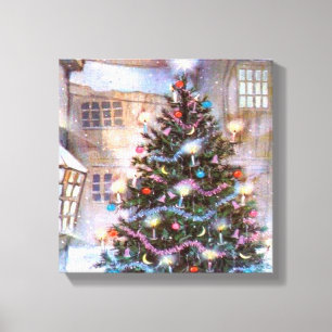 Weihnachtsbaum Vintage Leinwanddruck