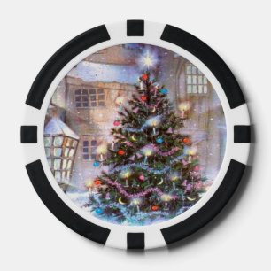 Weihnachtsbaum Vintage Pokerchips