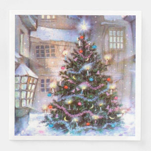 Weihnachtsbaum Vintage Serviette
