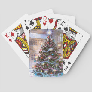 Weihnachtsbaum Vintage Spielkarten