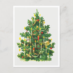 Weihnachtsbaum Vintage Weihnachtspostkarte Feiertagspostkarte