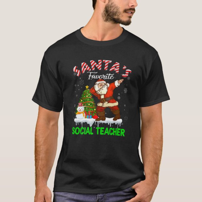 Weihnachtsbaum, Vintager Soziallehrer T-Shirt (Vorderseite)