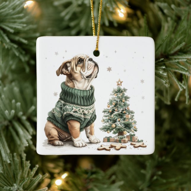 Weihnachtsbaum von Bulldog Keramikornament (Baum)