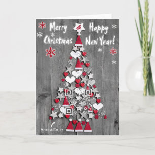 Weihnachtsbaum von Dekorationen QR-Code Karte